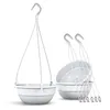 Blumenampel 3er Set 25 cm Durchmesser Farbe Weiß Produktbild-Vorschau 1