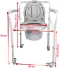 TIMAGO TGR-R KT 023C Toilet chair on wheels folding Anteprima dell’immagine prodotto 8