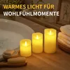 LED Kerzen Echtwachs 3er Set mit Fernbedienung Timer Produktbild-Vorschau 7