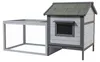 Wiltec Hasenstall hellgrau 1460 x 750 x 830 mm mit Produktbild-Vorschau 1