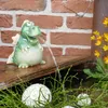 Wasserspeier Drache Grün – Keramik Teichfigur 15cm inkl. Produktbild-Vorschau 2