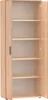 An empty, open cabinet with wooden doors and shelves. Podgląd zdjęcia produktu