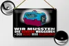 Blechschild Spruch 30x20cm Kinder weggeben Hund allergisch Produktbild-Vorschau 2