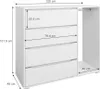 Kinderkleiderschrank Vicco Ruben Weiß 120 x 101.9 cm mit 4 Produktbild-Vorschau 3
