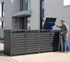 Westmann Metall Mülltonnenbox 4er Kubus 4x240 L Anthrazit Produktbild-Vorschau 2