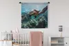 MuchoWow® Wandteppich Wandbehang Zwei Meeresschildkröten Produktbild-Vorschau 2