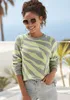 LASCANA Strickpullover grau-limone Größe 36/38 Produktbild-Vorschau 3