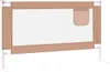 vidaXL Kleinkind-Bettschutzgitter Taupe 140x25 cm Stoff Produktbild-Vorschau 5