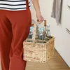Flaschenträger für 6 Flaschen geflochten aus Wasserhyazinthe 33 x 22 x 18 cm Podgląd zdjęcia produktu