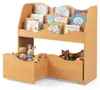 COSTWAY Kinderregal mit 2 Boxen auf Rollen, Bücherregal Produktbild-Vorschau 1