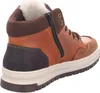 A side view of a brown bootie with a zipper. Anteprima dell’immagine prodotto