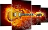 Bild auf Leinwand - Leinwandbild - Feuer Gitarre Instrument Produktbild-Vorschau 1