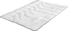 A white comforter with a gray border is laid out flat on a white background. Produktbild-Vorschau