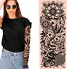 Weltkulturen Tattoo Arm Design Schwarz Weiß Kunst Karneval Produktbild-Vorschau 1