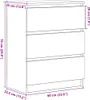 vidaXL Artisan dubový příborník 60x35x76 cm materiál na Náhled obrázku produktu 8