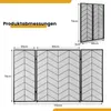 Diagram showing the dimensions of a 3-panel fireplace screen. Podgląd zdjęcia produktu