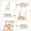Collage of images showing features of a wooden plant stand. Anteprima dell’immagine prodotto