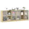 Design Bücherschrank mit Türen Sonoma-Eiche 204x37x75 cm Produktbild-Vorschau 5