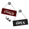 We are open oder we are closed Wendeschild mit Kordel in Produktbild-Vorschau 2