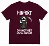 Hinfort Du Unnötiger Sozialkontakt Sensenmann Statement Produktbild-Vorschau 2