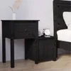 vidaXL Nachttisch Schwarz 79,5x38x65,5 cm Massivholz Kiefer Produktbild-Vorschau 12