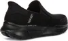 A side view of a black Skechers slip-on shoe. Voir les images du produit