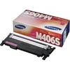 A Samsung magenta toner cartridge and its packaging are displayed against a white background. Produktbild-Vorschau
