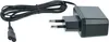 A black power adapter with a European plug and a black cable with a two-pin connector. Produktbild-Vorschau