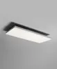 A rectangular LED ceiling light fixture is mounted on a light gray ceiling. Produktbild-Vorschau