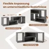 COSTWAY TV-Schrank 2-teilig, Fernsehtisch für Fernseher bis Produktbild-Vorschau 6