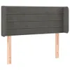 Kopfteil mit Ohren Dunkelgrau 83x16x78/88 cm Samt Produktbild-Vorschau 1