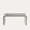HOMLA Beistelltisch VELLUTO, verchromt, Glas, grau, 80 x 40 Produktbild-Vorschau 2