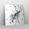 Wanduhr - Quadrat - Glasuhr - Hirsch Herbst Wald Produktbild-Vorschau 4