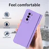 A hand holding a purple phone case with a lighthouse and ocean in the background. Produktbild-Vorschau