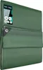 A folded green tarp with a label showing product details. Produktbild-Vorschau