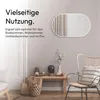 Wandspiegel 45x75 cm, oval, matt weiß, Aluminiumrahmen Produktbild-Vorschau 4