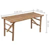vidaXL Banc de jardin pliable avec support 118 cm bambou Voir les images du produit 9