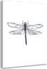 Leinwandbild gezeichnete libelle 40x60 cm Feeby grau Produktbild-Vorschau 1