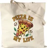Pizza is my Life Tragetasche natur Pizza Pizzabäcker Produktbild-Vorschau 1
