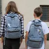 Hellblau Vintage Jeansrucksack für Jugendliche, marmoriert, Produktbild-Vorschau 13