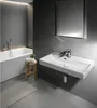 Lavabo in Vetroceramica PARLA, 80x38cm, bianco Anteprima dell’immagine prodotto 3