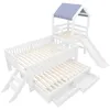 Merax Kinderbett 90x200cm mit Ausziehbett 90x190, Hausbett Produktbild-Vorschau 8