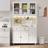 Kuchyňská vysoká skříň BEALIFE, rozměry 98x38x180 cm, s LED Náhled obrázku produktu 7