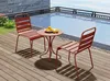 Runder Metall-Gartentisch  Durchmesser 60 cm – Terrakotta – Produktbild-Vorschau 4