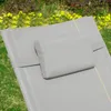 SoBuy Schaukelstuhl OGS28-HGx2: Verstellbarer Kopfkissen am Rücken im Garten mit Blumenschmuck Náhled obrázku produktu