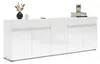 Elenia - Dressoir, 225x38x79h cm Wit Glanzend, 2 Laden,  Productafbeelding-voorbeeld 2