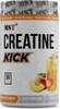 A product shot of a creatine supplement container with peach ice tea flavor. Produktbild-Vorschau