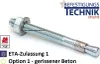 50 Fixanker M10 10x90mm verz. Schwerlastanker Bolzenanker Produktbild-Vorschau 2