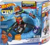 The image shows the packaging of a Hot Wheels City Wreck & Ride Gorilla Attack playset. Voir les images du produit