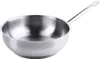 A stainless steel sauteuse pan with a long handle is shown against a white background. Voir les images du produit